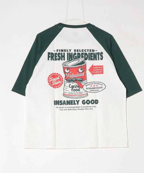 make a ray!(メイク ア レイ!)の「【84】ヴィンテージライク バックプリント クールタッチ 接触冷感 ラグランTシャツ/ユニセックス/レディース/メンズ(Tシャツ/カットソー・メンズ・レッド/グリーン/ブラック系その他/ブラック・L/M)」の15枚目の写真