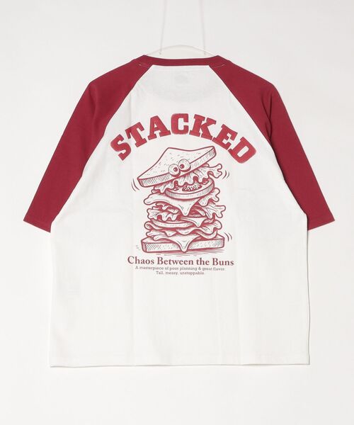 make a ray!(メイク ア レイ!)の「【84】ヴィンテージライク バックプリント クールタッチ 接触冷感 ラグランTシャツ/ユニセックス/レディース/メンズ(Tシャツ/カットソー・メンズ・レッド/グリーン/ブラック系その他/ブラック・L/M)」の8枚目の写真