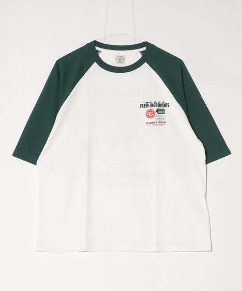 make a ray!(メイク ア レイ!)の「【84】ヴィンテージライク バックプリント クールタッチ 接触冷感 ラグランTシャツ/ユニセックス/レディース/メンズ(Tシャツ/カットソー・メンズ・レッド/グリーン/ブラック系その他/ブラック・L/M)」の14枚目の写真