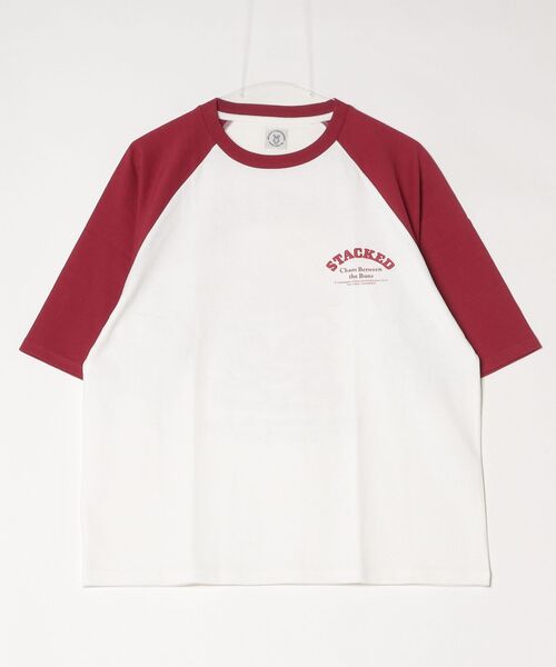 make a ray!(メイク ア レイ!)の「【84】ヴィンテージライク バックプリント クールタッチ 接触冷感 ラグランTシャツ/ユニセックス/レディース/メンズ(Tシャツ/カットソー・メンズ・レッド/グリーン/ブラック系その他/ブラック・L/M)」の7枚目の写真