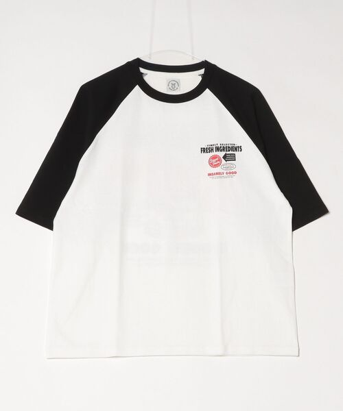 make a ray!(メイク ア レイ!)の「【84】ヴィンテージライク バックプリント クールタッチ 接触冷感 ラグランTシャツ/ユニセックス/レディース/メンズ(Tシャツ/カットソー・メンズ・レッド/グリーン/ブラック系その他/ブラック・L/M)」の12枚目の写真