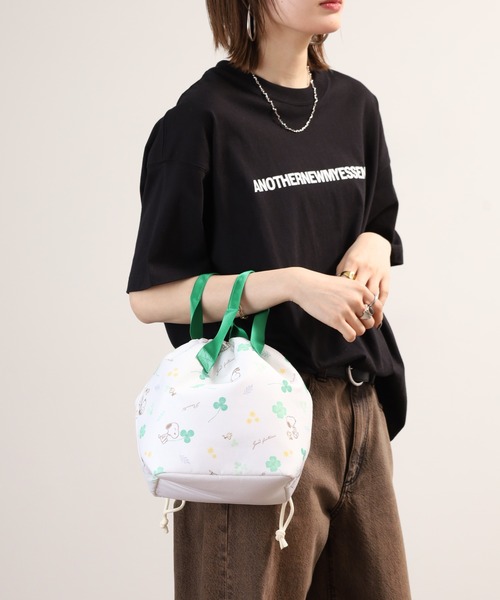 SNOOPY(スヌーピー)の「SNOOPY スヌーピー 巾着トートバッグ 保冷バッグ(トートバッグ・レディース・ホワイト系2/ホワイト系1・FREE)」の11枚目の写真