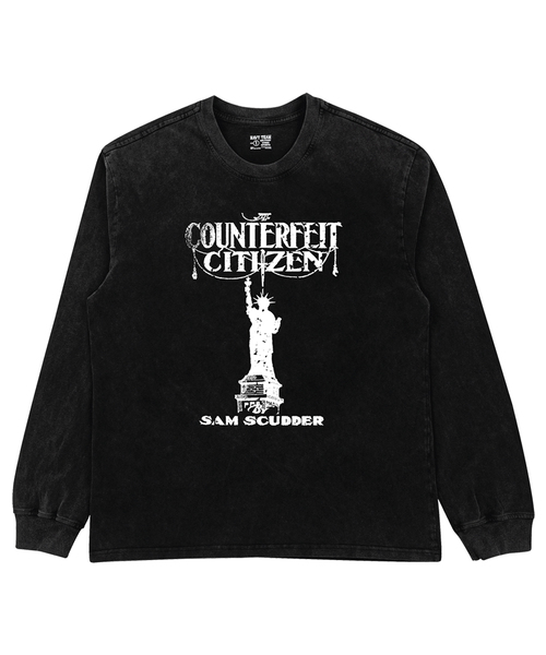 NAVYTEAM(ネイビーチーム)の「COUNTERFEIT CITIZEN ピグメントダイングロングTシャツ(Tシャツ/カットソー・レディース・ブラック×グレー/ブラック×ホワイト・1/2/3)」の1枚目の写真