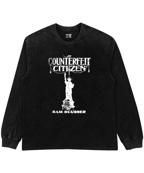 NAVYTEAM(ネイビーチーム)の「COUNTERFEIT CITIZEN ピグメントダイングロングTシャツ(Tシャツ/カットソー・レディース・ブラック×グレー/ブラック×ホワイト・1/2/3)」の3枚目の写真