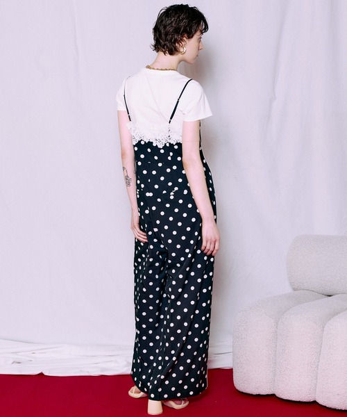MAISON SPECIAL(メゾンスペシャル)の「【2026SUMMER PRE-ORDER】Lace Dot Jumpsuit/レースドッドジャンプスーツ(つなぎ/オールインワン・レディース・ホワイト/ブラック・36/38)」の5枚目の写真