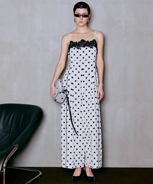 MAISON SPECIAL(メゾンスペシャル)の「【2026SUMMER PRE-ORDER】Lace Dot Jumpsuit/レースドッドジャンプスーツ(つなぎ/オールインワン・レディース・ホワイト/ブラック・36/38)」の9枚目の写真