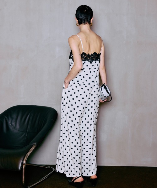 MAISON SPECIAL(メゾンスペシャル)の「【2026SUMMER PRE-ORDER】Lace Dot Jumpsuit/レースドッドジャンプスーツ(つなぎ/オールインワン・レディース・ホワイト/ブラック・36/38)」の15枚目の写真