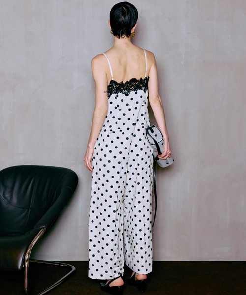 MAISON SPECIAL(メゾンスペシャル)の「【2026SUMMER PRE-ORDER】Lace Dot Jumpsuit/レースドッドジャンプスーツ(つなぎ/オールインワン・レディース・ホワイト/ブラック・36/38)」の16枚目の写真