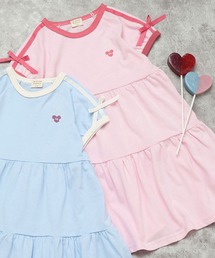 la poche biscuit（ラポシェビスキュイ）の「【スポーティー×ガーリー】 ライン使い ティアード ワンピ（ワンピース）」