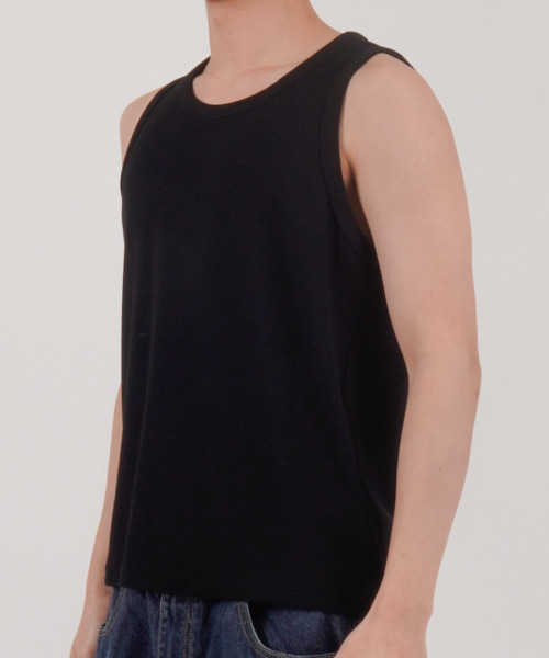 BUTTON SEOUL(ボタンソウル)の「エッセンシャルリップスリーブレス(ブラック)(Tシャツ/カットソー・メンズ・その他・MEDIUM/LARGE/X-LARGE)」の3枚目の写真