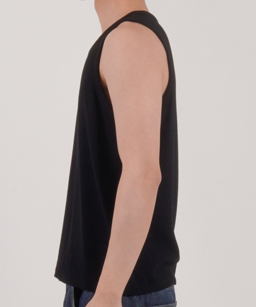 BUTTON SEOUL(ボタンソウル)の「エッセンシャルリップスリーブレス(ブラック)(Tシャツ/カットソー・メンズ・その他・MEDIUM/LARGE/X-LARGE)」の4枚目の写真