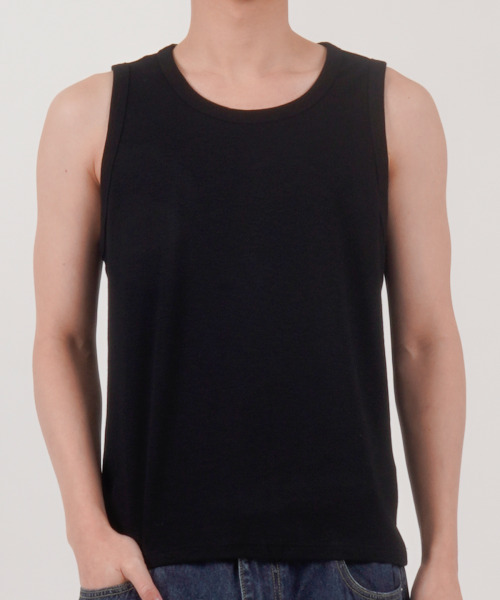 BUTTON SEOUL(ボタンソウル)の「エッセンシャルリップスリーブレス(ブラック)(Tシャツ/カットソー・メンズ・その他・MEDIUM/LARGE/X-LARGE)」の7枚目の写真