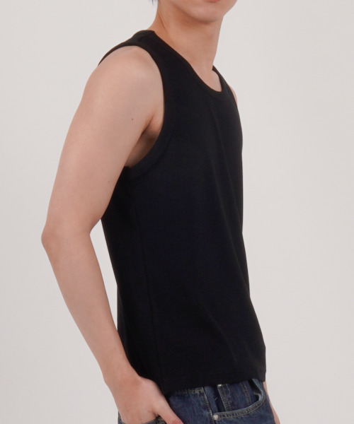 BUTTON SEOUL(ボタンソウル)の「エッセンシャルリップスリーブレス(ブラック)(Tシャツ/カットソー・メンズ・その他・MEDIUM/LARGE/X-LARGE)」の8枚目の写真