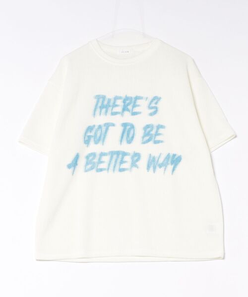 a.p.o.v.(エーピーオービー)の「a.p.o.v. メッセージロゴオーバーサイズサマーニットTシャツ(Tシャツ/カットソー・メンズ・ホワイト/ブラウン/ネイビー/ブラック・ONESIZE)」の9枚目の写真
