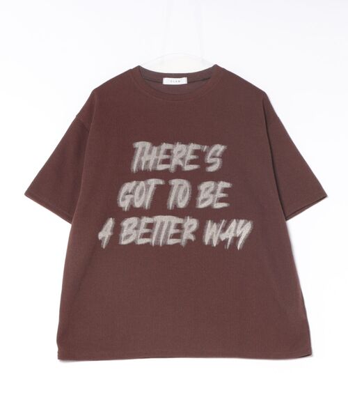 a.p.o.v.(エーピーオービー)の「a.p.o.v. メッセージロゴオーバーサイズサマーニットTシャツ(Tシャツ/カットソー・メンズ・ホワイト/ブラウン/ネイビー/ブラック・ONESIZE)」の13枚目の写真