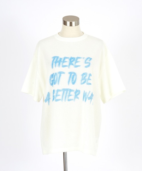 a.p.o.v.(エーピーオービー)の「a.p.o.v. メッセージロゴオーバーサイズサマーニットTシャツ(Tシャツ/カットソー・メンズ・ホワイト/ブラウン/ネイビー/ブラック・ONESIZE)」の18枚目の写真