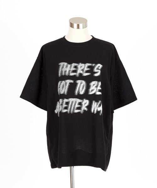 a.p.o.v.(エーピーオービー)の「a.p.o.v. メッセージロゴオーバーサイズサマーニットTシャツ(Tシャツ/カットソー・メンズ・ホワイト/ブラウン/ネイビー/ブラック・ONESIZE)」の19枚目の写真