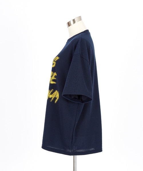 a.p.o.v.(エーピーオービー)の「a.p.o.v. メッセージロゴオーバーサイズサマーニットTシャツ(Tシャツ/カットソー・メンズ・ホワイト/ブラウン/ネイビー/ブラック・ONESIZE)」の15枚目の写真
