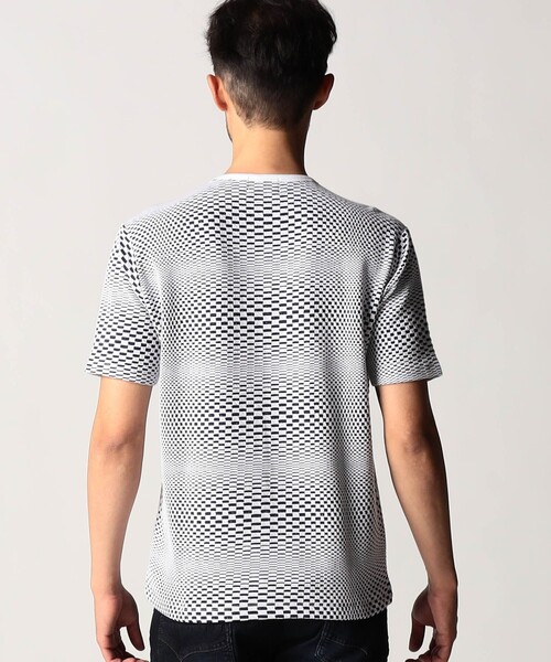 NICOLE CLUB FOR MEN(ニコルクラブフォーメン)の「ジオメトリックジャカード半袖プルオーバー(Tシャツ/カットソー・メンズ・ブラック/その他4/ホワイト/ライトグレー・M/XL/L)」の9枚目の写真