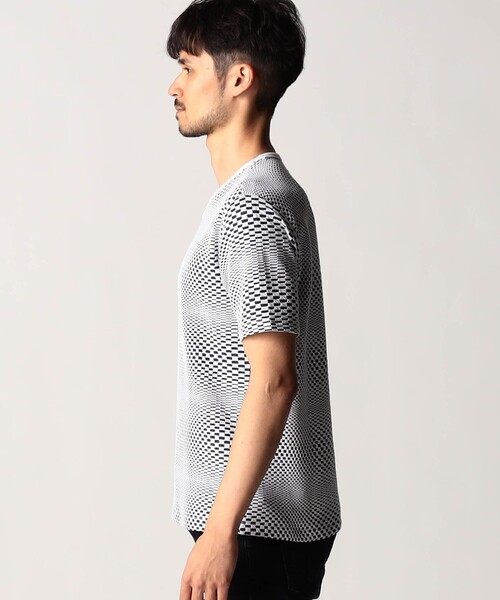 NICOLE CLUB FOR MEN(ニコルクラブフォーメン)の「ジオメトリックジャカード半袖プルオーバー(Tシャツ/カットソー・メンズ・ブラック/その他4/ホワイト/ライトグレー・M/XL/L)」の10枚目の写真