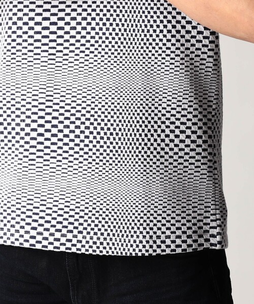 NICOLE CLUB FOR MEN(ニコルクラブフォーメン)の「ジオメトリックジャカード半袖プルオーバー(Tシャツ/カットソー・メンズ・ブラック/その他4/ホワイト/ライトグレー・M/XL/L)」の13枚目の写真