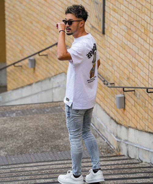 adamsJUGGLER(アダムスジャグラー)の「W/R R.Sベアーティー(Tシャツ/カットソー・メンズ・ブラック/ホワイト・XL/L/M/S)」の12枚目の写真