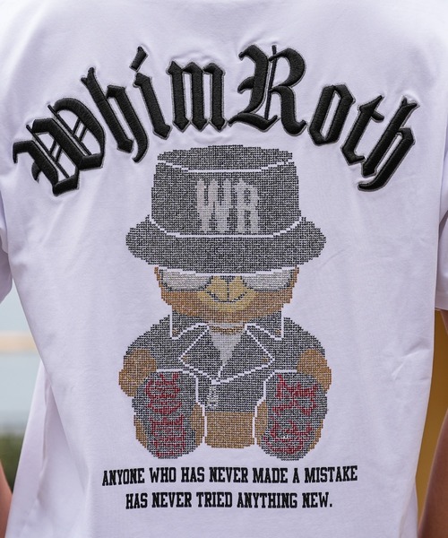adamsJUGGLER(アダムスジャグラー)の「W/R R.Sベアーティー(Tシャツ/カットソー・メンズ・ブラック/ホワイト・XL/L/M/S)」の3枚目の写真