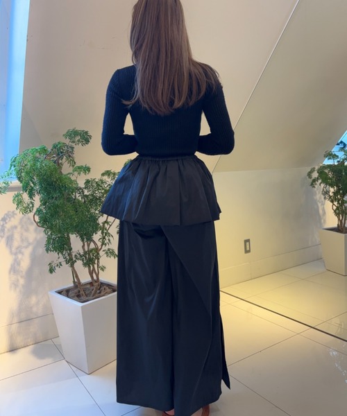 sara mallika(サラ マリカ)の「POLY TAFFETA FRILL PANTS(その他パンツ・レディース・ブラック/チェック・S)」の3枚目の写真
