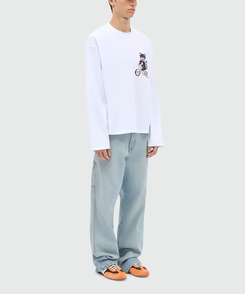 MSGM(エムエスジーエム)の「Bike Life Cats グラフィック L/S Tシャツ(Tシャツ/カットソー・メンズ・ホワイト・XL/L/M/S)」の3枚目の写真