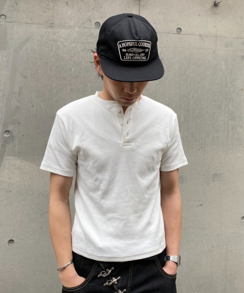 link lot(リンクロット)の「スパンリブヘンリーネックTシャツ(Tシャツ/カットソー・メンズ・ホワイト/カーキ/ブラック・L/M)」の5枚目の写真