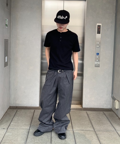 link lot(リンクロット)の「スパンリブヘンリーネックTシャツ(Tシャツ/カットソー・メンズ・ホワイト/カーキ/ブラック・L/M)」の21枚目の写真