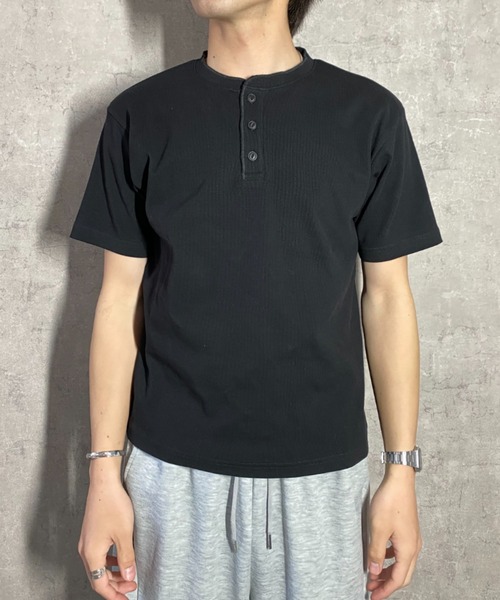 link lot(リンクロット)の「スパンリブヘンリーネックTシャツ(Tシャツ/カットソー・メンズ・ホワイト/カーキ/ブラック・L/M)」の19枚目の写真