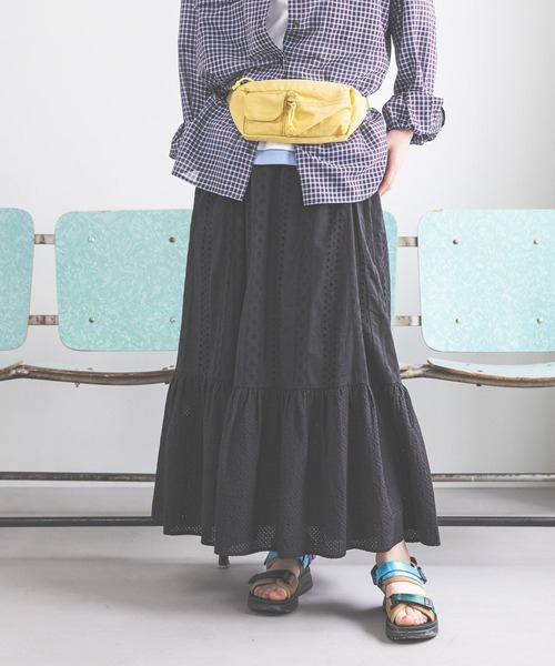 niko and...（ニコアンド）の「コットン刺繍スカート（スカート・レディース・オフホワイト/ブラック・FREE）」の22枚目の写真