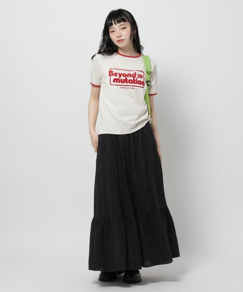 niko and...（ニコアンド）の「コットン刺繍スカート（スカート・レディース・オフホワイト/ブラック・FREE）」の14枚目の写真