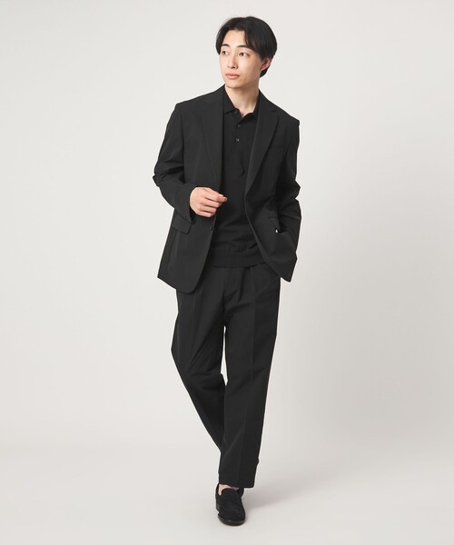 green label relaxing(グリーンレーベルリラクシング)の「A+ PERTEX UNLIMITED コットンライク リラックス 1プリーツ スラックス セットアップパンツ -ウォッシャブル・ストレッチ・撥水-(スラックス・メンズ・オリーブ/ブラック・XL/L/M/S)」の6枚目の写真