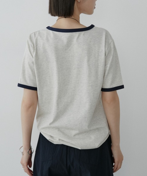 Aunt Marie's(アントマリーズ)の「刺繍ロゴリンガーTシャツ(Tシャツ/カットソー・レディース・ホワイト/ナチュラル/ブラック・FREE)」の20枚目の写真