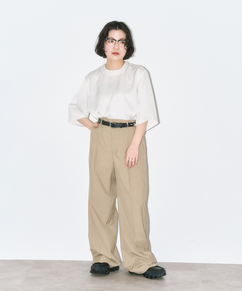 CITYSHOP(シティーショップ)の「《追加2》SATIN Tシャツ(Tシャツ/カットソー・レディース・ブラック/ホワイト/シルバー・FREE)」の7枚目の写真