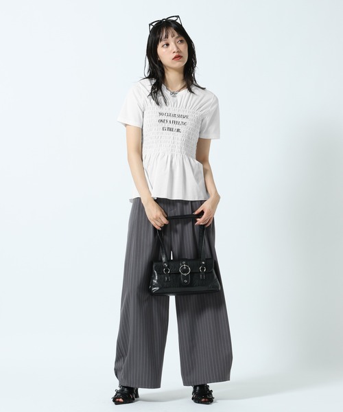 PAGEBOY(ページボーイ)の「ウエストシャーリングロゴT(Tシャツ/カットソー・レディース・ブラック/オフホワイト・FREE)」の21枚目の写真