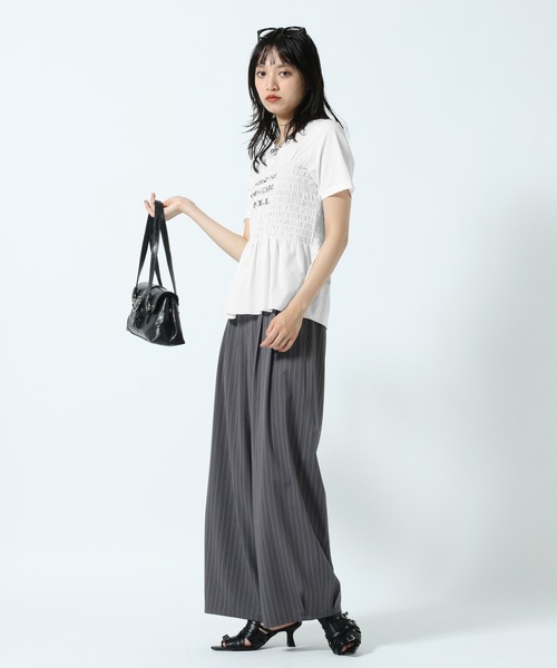 PAGEBOY(ページボーイ)の「ウエストシャーリングロゴT(Tシャツ/カットソー・レディース・ブラック/オフホワイト・FREE)」の22枚目の写真