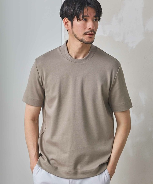 Nowadays by MEN'S BIGI(ナウアデイズバイメンズビギ)の「シルケットスムースクルーネックテーラーTシャツ(Tシャツ/カットソー・メンズ・ホワイト/ブラック/グレー系その他・03/02/04)」の3枚目の写真