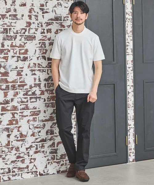 Nowadays by MEN'S BIGI(ナウアデイズバイメンズビギ)の「シルケットスムースクルーネックテーラーTシャツ(Tシャツ/カットソー・メンズ・ホワイト/ブラック/グレー系その他・03/02/04)」の9枚目の写真