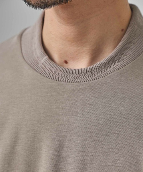 Nowadays by MEN'S BIGI(ナウアデイズバイメンズビギ)の「シルケットスムースクルーネックテーラーTシャツ(Tシャツ/カットソー・メンズ・ホワイト/ブラック/グレー系その他・03/02/04)」の12枚目の写真