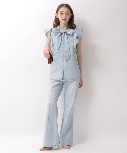 Rirandture(リランドチュール)の「ピンタック美脚デニム(その他パンツ・レディース・ネイビー/ライトブルー・2/1/0)」の18枚目の写真