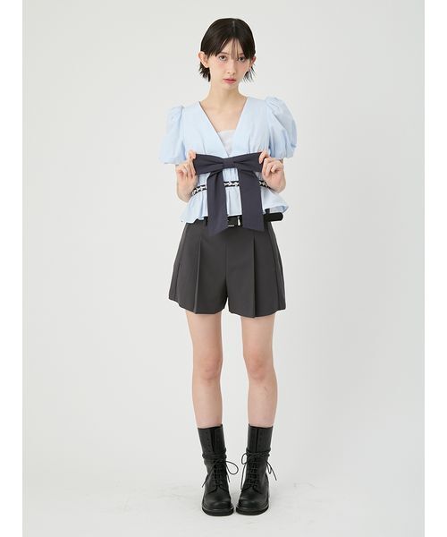 LILY BROWN（リリーブラウン）の「[L.B CANDY STOCK]ペプラムリボントップス（Tシャツ/カットソー・レディース・ブラック/ブルー/ホワイト・F）」の12枚目の写真