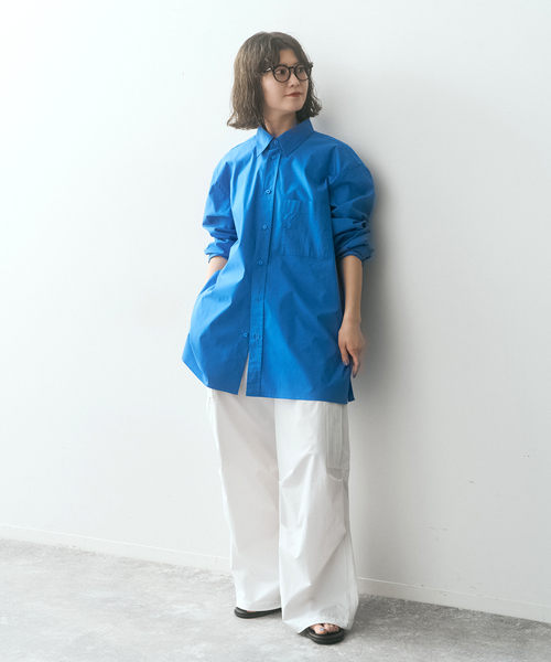 Spick & Span（スピックアンドスパン）の「SHEN TANAKA*S パラシュートパンツ（カーゴパンツ・レディース・ホワイト/ネイビー・38/36）」の3枚目の写真