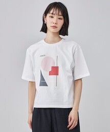 ジオメトリックプリントTシャツ