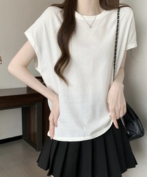 フレンチスリーブTシャツ 無地 半袖 ゆったり シンプル
