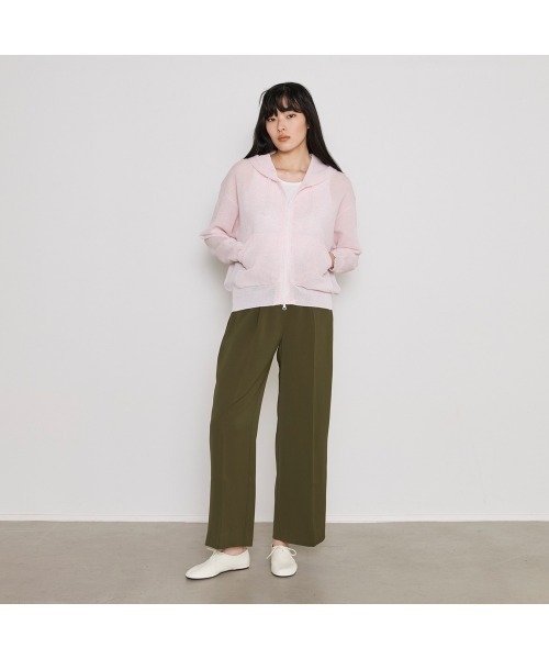 COMMON＋HAUS（コモンハウス）の「麻混シアーニットパーカ（パーカー・レディース・ライトピンク/ライトブルー/ブラック・FREE）」の16枚目の写真
