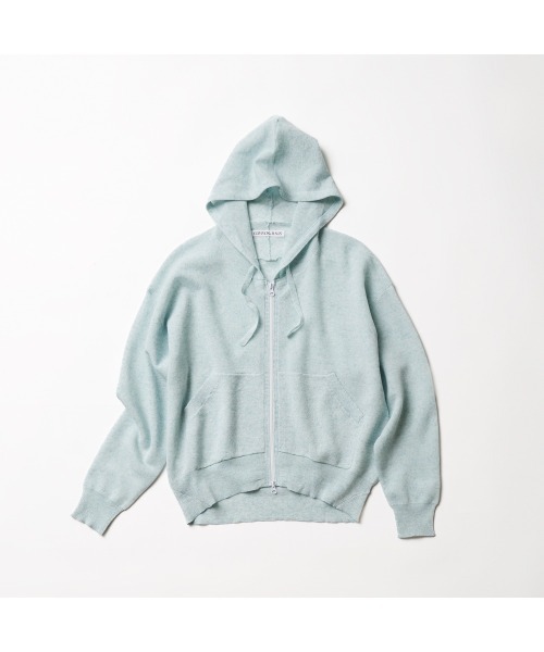 COMMON＋HAUS（コモンハウス）の「麻混シアーニットパーカ（パーカー・レディース・ライトピンク/ライトブルー/ブラック・FREE）」の22枚目の写真