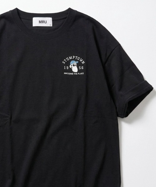 MRU（エムアールユー）の「2026SS MRU/エムアールユー オーバーサイズ ワンポイント刺繍半袖Tシャツ レディース メンズ（Tシャツ/カットソー・メンズ・ホワイト系その他2/ホワイト系その他/ホワイト/ホワイト系その他3/ブラック系その他/ネイビー/ブラック系その他2/ブラック/ブラック系その他3/ホワイト系その他4・L/M/LL）」の7枚目の写真